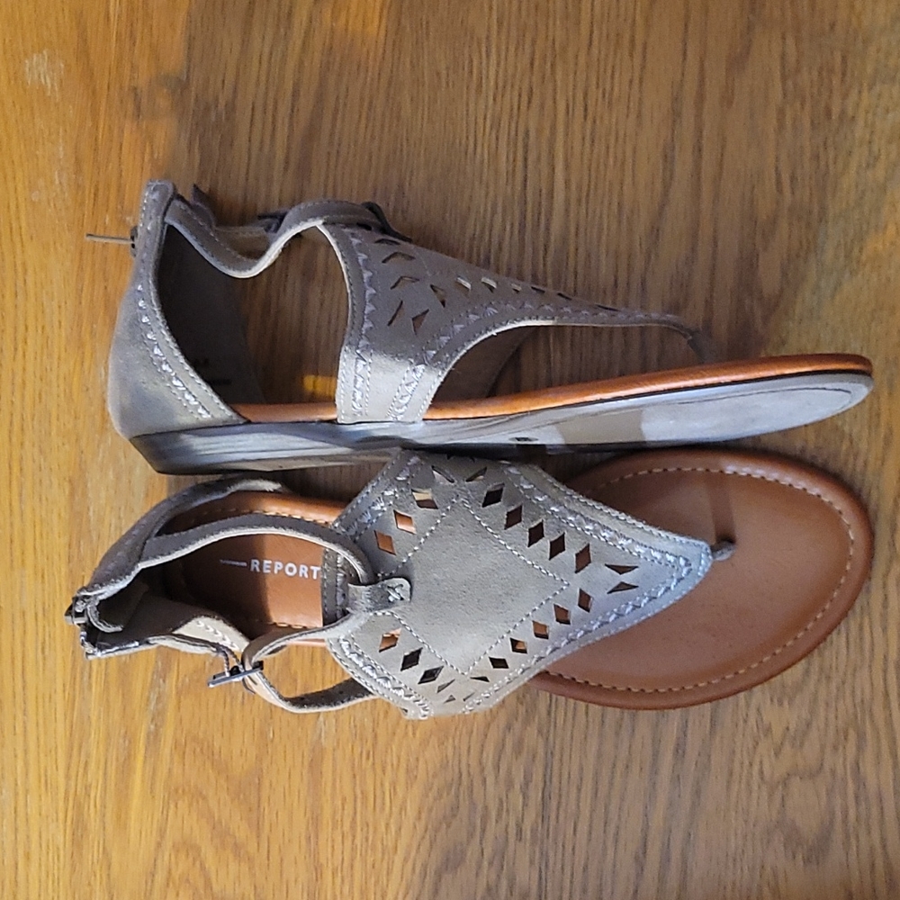 Taupe Report Gladiator Sandals (Size 8.5)